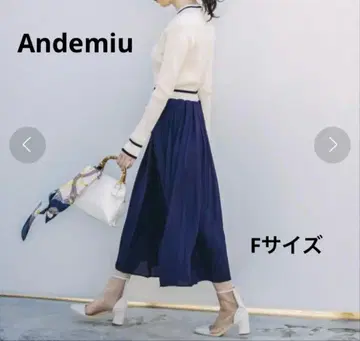 Andemiu 라인 니트 도킹 원피스