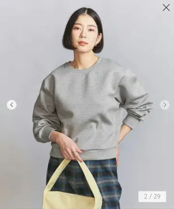 BEAUTY&YOUTH 라메 종이상자 크루넥 상의