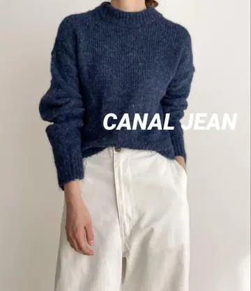CANAL JEAN [ El mar ] 크루넥 숏 기장 니트