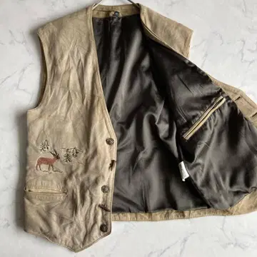 1970s 1980s VINTAGE LEATHER vest france