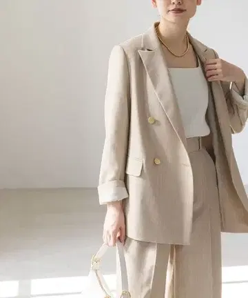Noble 노블 울 플라노 피크 라펠 자켓 34 더블 자켓