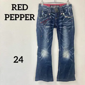 RED PEPPER 레드페퍼 데님 청바지 스터드 비쥬 가공
