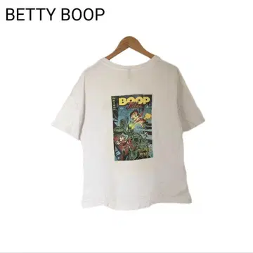 베티 붑 T셔츠 프린트 아메리칸 코믹스풍 여성용 화이트 반팔