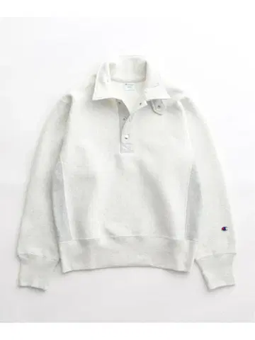 Champion 그레이 하프 스냅 맨투맨 별주