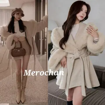 다리치 허리 벨트 프린세스 라인 코트 새상품 베이지