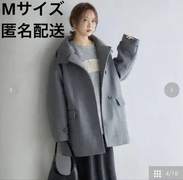시마무라 mysa 다나카 리나 그레이 오버 사이즈 코트 M 사이즈