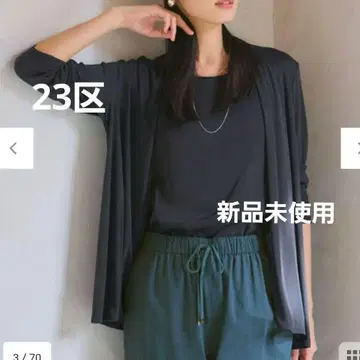 23구 멀티 기능 시어 숏 가디건 네이비 계열 미사용 새상품