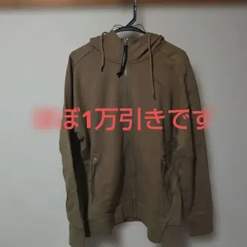 CP COMPANY 고글 부착 카키 후드티