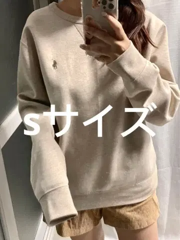 POLO 폴로 랄프로렌 포니 맨투맨 로고 베이지