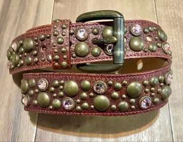 USA STREETS AHEAD 가죽 스터드 벨트 XS