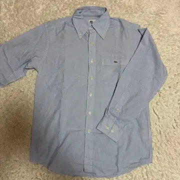 Lacoste 블루 화이트 스트라이프 셔츠