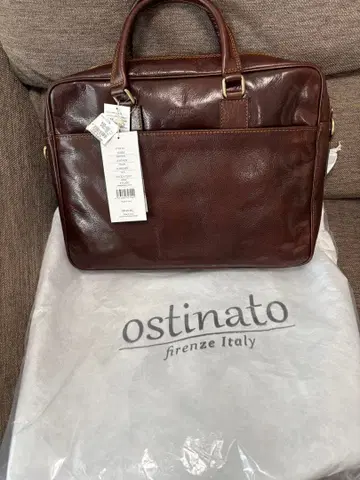 ostinato 다크 브라운 비즈니스 백