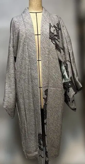 총 시보리 이중 기모노 긴 겉옷