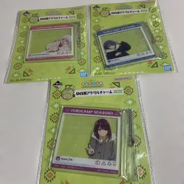 Yuru Camp Season 3 아크릴 키링 3종 세트 미사용