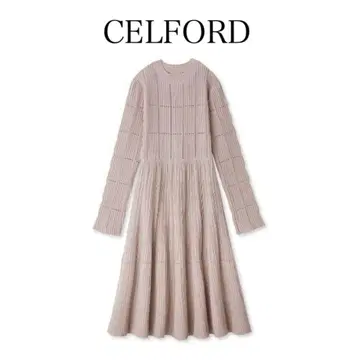 CELFORD 셀포드 롱 슬리브 디포메이션 원피스