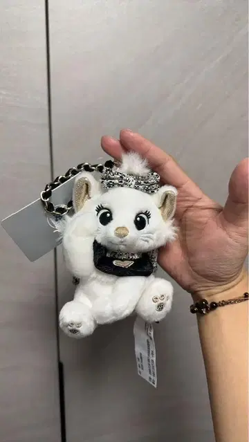 상하이 디즈니 스토어 정품 마리 봉제 인형 키체인 플라티나 파티