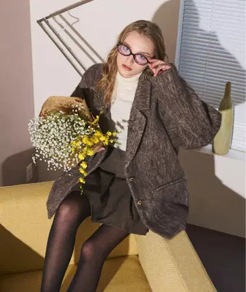 loin nuit shaggy coat / 샤기 코트 brown