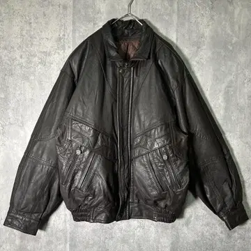 ELAZAR LEATHER 가죽 자켓 짧은 기장 라이너 다크 브라운