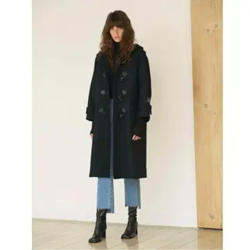 미라 오웬 Mila Owen 롱 더플 코트 사이즈 1 블랙
