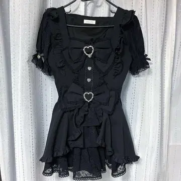 LIZLISA 프론트 카슈쿨 셋업 블랙