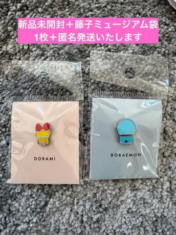 후지코 F 후지오 뮤지엄 한정판 도라미 도라에몽 핀즈 배지 2개 세트