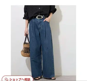 턱 데님 와이드 레그 JOURNAL STANDARD relume
