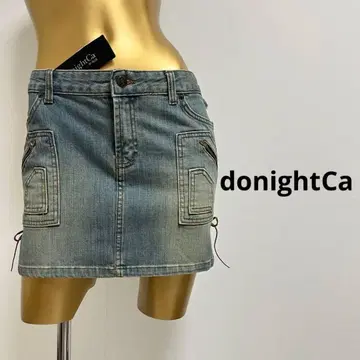 [ 4493 ] donightCa 데님 스핀들 스커트 M GARULA
