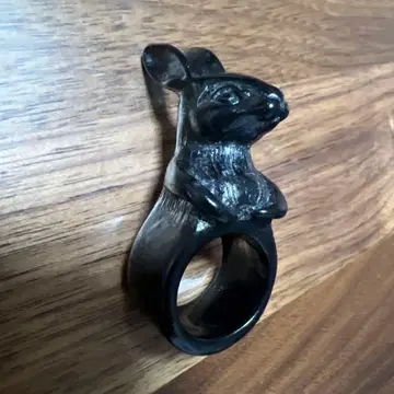 토끼 블랙 반지 7호