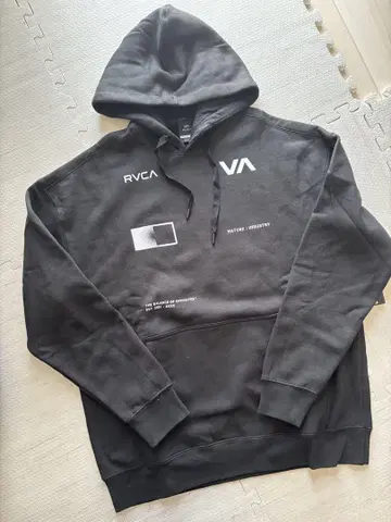 [ 미사용 새상품 ] RVCA 백 프린트 빅 실루엣 풀오버 후드티