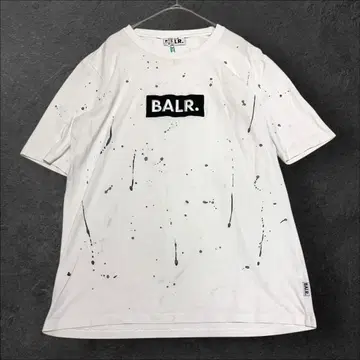 BALR. 보라 반팔 티셔츠 화이트 페인트 화이트