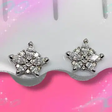 [새상품급] 스와로브스키 플라워 꽃 귀걸이 박스 포함