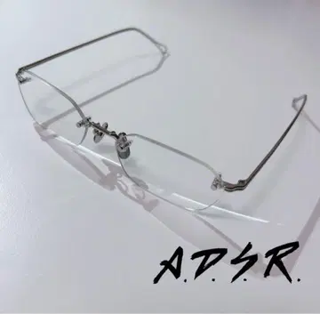 [ 새상품급 ] A.D.S.R. VATH03 무테 안경 스퀘어 실버
