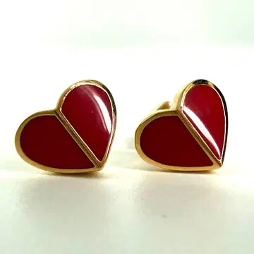 Kate spade 케이트 스페이드 빨간색 하트 골드 귀걸이 red