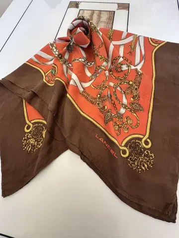 8212 란셀 대형 스카프 고급 실크 100%