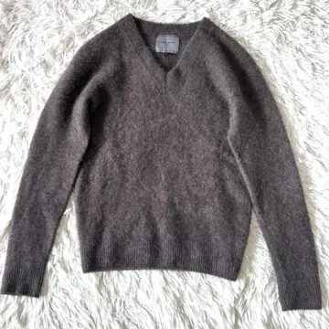 캐시미어 100% 유나이티드 애로우즈 V넥 니트 스웨터 브라운 M