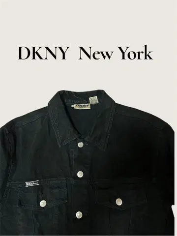 00s DKNY Jeans 블랙 트래커 재킷