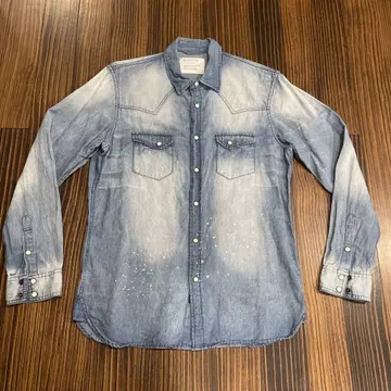 베이플로우 BAYFLOW 남성용 데님 셔츠 웨스턴 셔츠