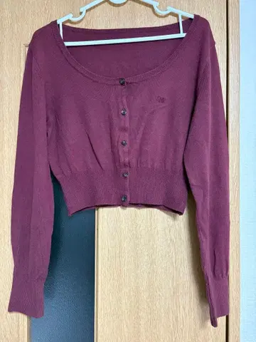 Victorian maiden 보르도/크롭 가디건 긴팔