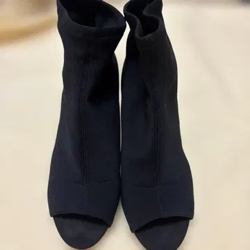 H&M 새상품! 오픈토 부츠 블랙 높은 힐 스트레치 소재 40