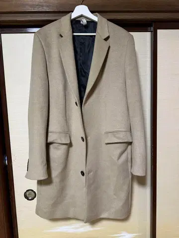 ZARA MAN 베이지 체스터 코트 EUR XL