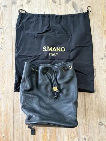S.MANO DRAWSTRING BAG LARGE BLACK 블랙