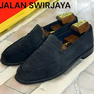 새상품급 자라 스웨이드 코인 로퍼 네이비 6.5 25cm