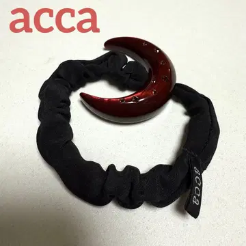 acca 아카 초승달 모양 머리끈 스크런치 빨간색 이탈리아제
