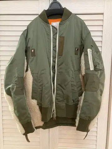 sacai MA-1 보아 자켓 카키 사이즈 1
