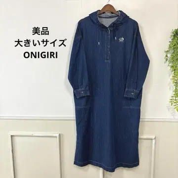 N 새상품급 빅 사이즈 ONIGIRI 데님 원피스