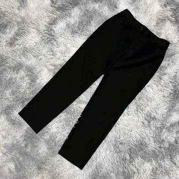 미사용급 [ PLST ] 플라스테 스틱 팬츠 슬랙스 롱 기장 면 블랙