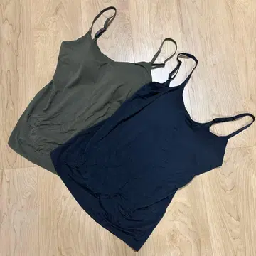 2장 세트 UNIQLO 에어리즘 브라 탱크탑 M