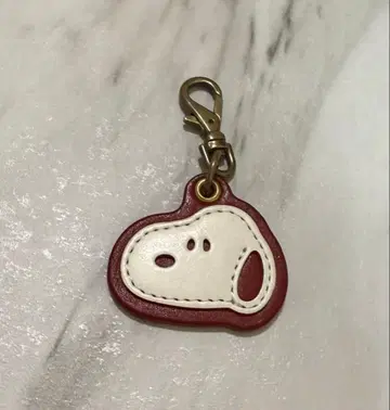 스누피 가죽 키링 천연 가죽