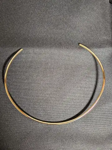 금 도금 심플 초커 직경 약 10cm
