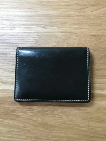 GANZO 블랙 가죽 교통카드 지갑
